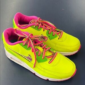 Nike Neon Green and Pink Sneakers